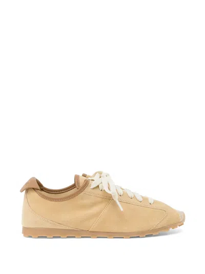 Jacquemus Beige Les Tennis Suede Sneakers In Neutral