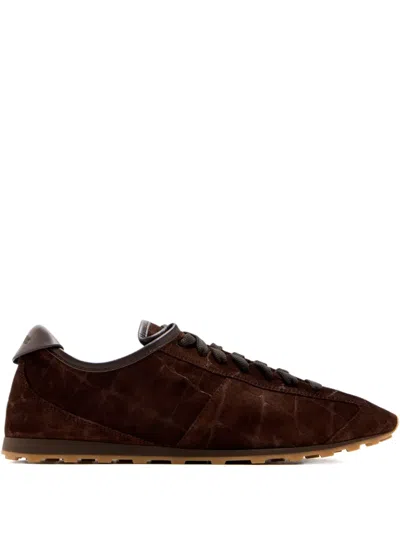 Jacquemus The Tennis Suede Sneakers In Brown
