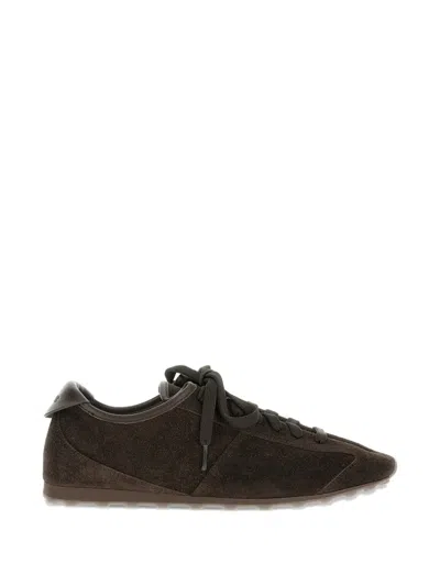 Jacquemus The Tennis Suede Sneakers In Brown