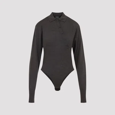 Jacquemus Le Body Tordu Merino In Brown