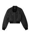 Jacquemus Women Black Grained Lambskin Leather The Tore Jacket In Multi