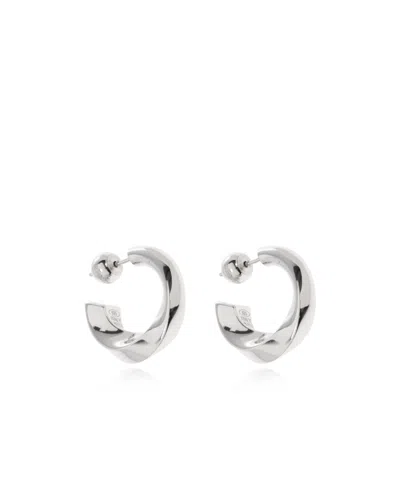 Jacquemus The Tourni Hoops Earrings In Silver