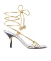 Jacquemus The Tourni Tied Sandals In Gold