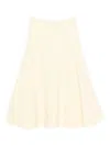 Jacquemus High Waisted Flared Midi Skirt In Neutral