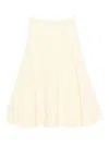 Jacquemus High Waisted Flared Midi Skirt In Neutral