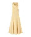 Jacquemus La Robe Triangle Crepe Midi Dress In Yellow