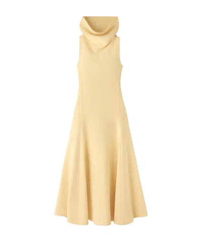 Jacquemus La Robe Triangle Crepe Midi Dress In Neutral