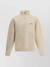 Jacquemus The Gros Grain High-collar Logo Sweatshirt In Neutral