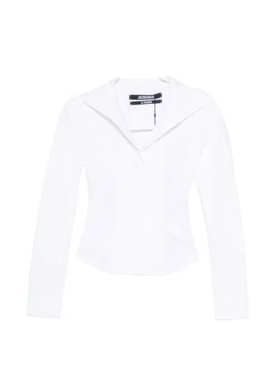 Jacquemus The Tulip Cut-out Back Shirt In White