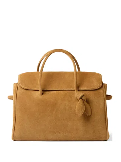 Jacquemus The Turismo Knot-detail Tote Bag In Brown