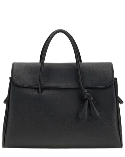 Jacquemus The Turismo Leather Shopper Bag In Black