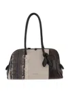 Jacquemus Le Turismo Snakeskin Top Handle Bowling Bag In Brown