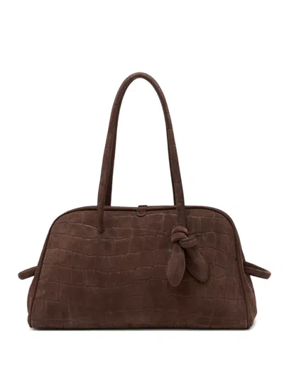 Jacquemus The Turismo Patterned Tote Bag In Brown