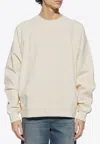Jacquemus The Typo Logo Sweatshirt In Cream