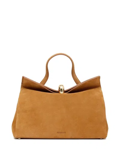 Jacquemus The Valérie Leather Tote Bag In Orange