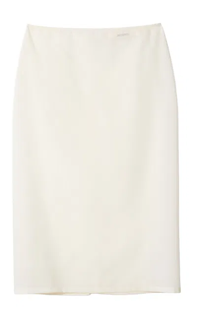 Jacquemus The Venetia Mid-rise Virgin-wool Midi Skirt In White
