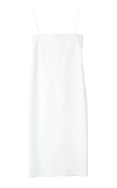 Jacquemus The Venetia Sleeveless Cotton Midi Dress In White