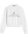 Jacquemus White Sweater With Logo Embroidered On The Front And Short Design In Cotton Woman In White