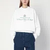 Jacquemus White Sweater With Logo Embroidered On The Front And Short Design In Cotton Woman In White