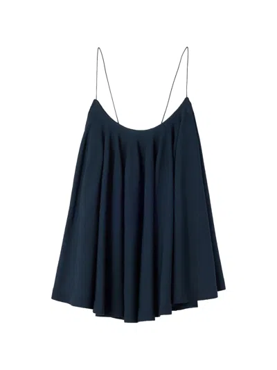 Jacquemus The Voile Pleated Open-back Top In Blue