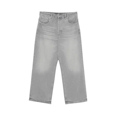 Pre-owned Jacquemus The Wide De-nimes Denim Pants 'grey/off White' | Men's Size 32
