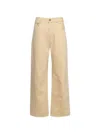 Jacquemus The Wide De-nîmes Denim Pants Light Beige