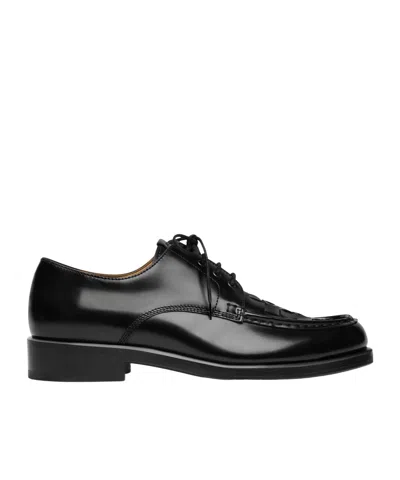 Jacquemus The Woven Derby Shoes In Black