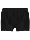 Jacquemus Le Short Plissé Knitted Shorts In Nero