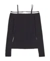 Jacquemus Thin Shoulder Strap T-shirt In Black