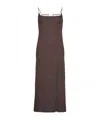 Jacquemus Womens Croco Brown La Robe Notte Croc-pattern Woven Midi Dress In Brown