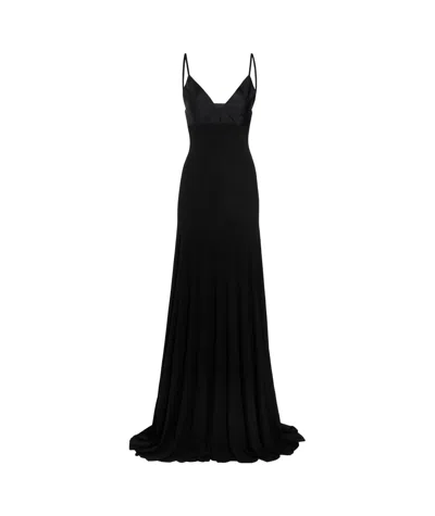 Jacquemus Thin Strapless Evening Dress In Black