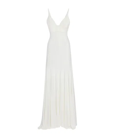 Jacquemus Thin Strapless Evening Dress In White
