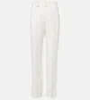 Jacquemus Tibau High-rise Canvas Slim Pants In White