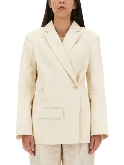 Jacquemus Tibau Jacket In Neutral