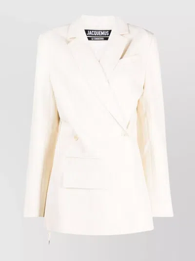 Jacquemus Off-white Le Chouchou 'la Veste Tibau' Blazer In Bianco