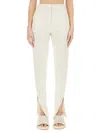 Jacquemus Side Split Straight-leg Pants In Neutral