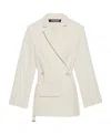 Jacquemus Tibau Single-breasted Blazer In White