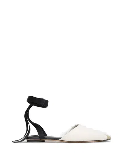 Jacquemus Tie Strap Sandals In White