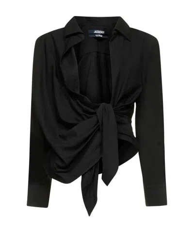 JACQUEMUS TIED DETAIL SHIRT