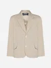 JACQUEMUS JACQUEMUS TITOLO LINEN AND WOOL SINGLE-BREASTED BLAZER