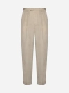 JACQUEMUS TITOLO LINEN AND WOOL TROUSERS