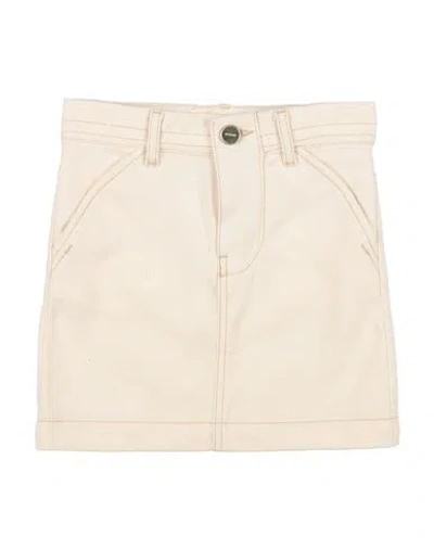 Jacquemus Babies'  Toddler Girl Denim Skirt Beige Size 5 Cotton