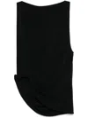 Jacquemus Le Haut Peplo Black Top With Square Neck And Cut-out On The Side In Viscose Blend Woman In Black