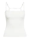 Jacquemus Sierra Ribbed Knit Sleeveless Top In Blanco