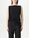 Jacquemus Le Haut Peplo Black Top With Square Neck And Cut-out On The Side In Viscose Blend Woman In Black
