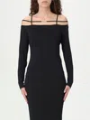 Jacquemus Thin Shoulder Strap T-shirt In Black