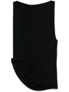 Jacquemus Le Haut Peplo Black Top With Square Neck And Cut-out On The Side In Viscose Blend Woman In Black