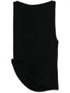 Jacquemus Le Haut Peplo Black Top With Square Neck And Cut-out On The Side In Viscose Blend Woman In Black