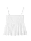 Jacquemus Top Le Haut Traversin White With V-neck And Ruffle Details In Cotton For Women