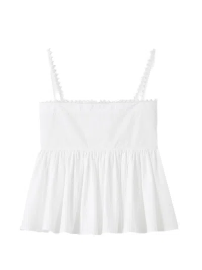 JACQUEMUS 'Le Haut Traversin' white flared top JACQUEMUS